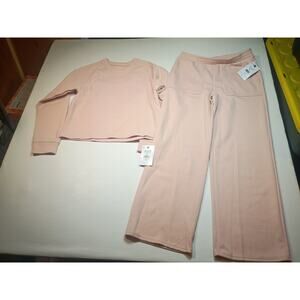 NWT Champion Light Pink Wide Leg Pants & Crewneck Top XL